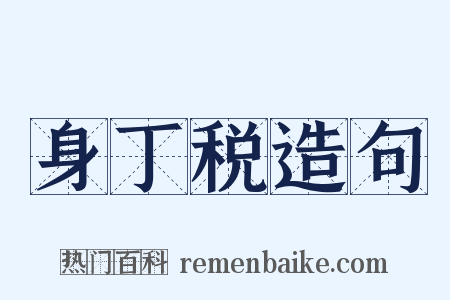 身丁税造句是什么意思的图片